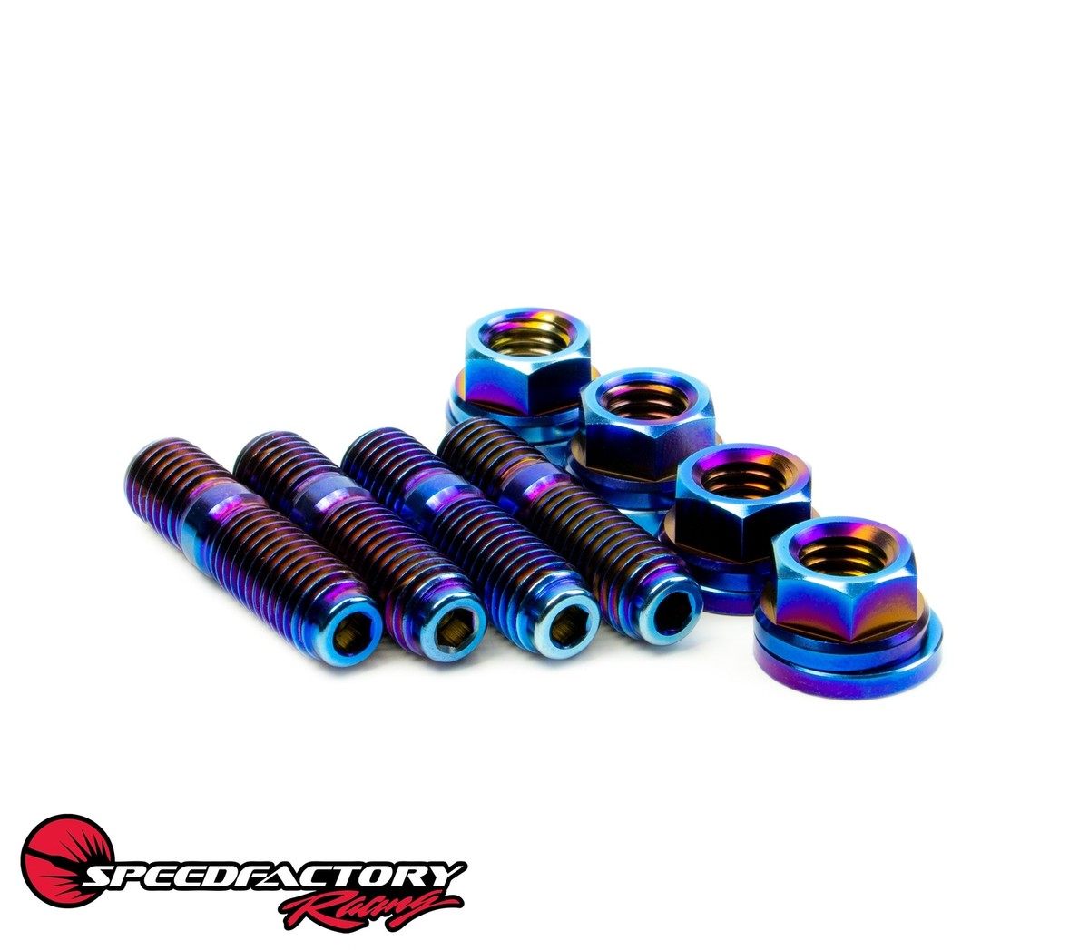 SpeedFactory Racing BURNT Titanium Turbo to Manifold Stud Kit