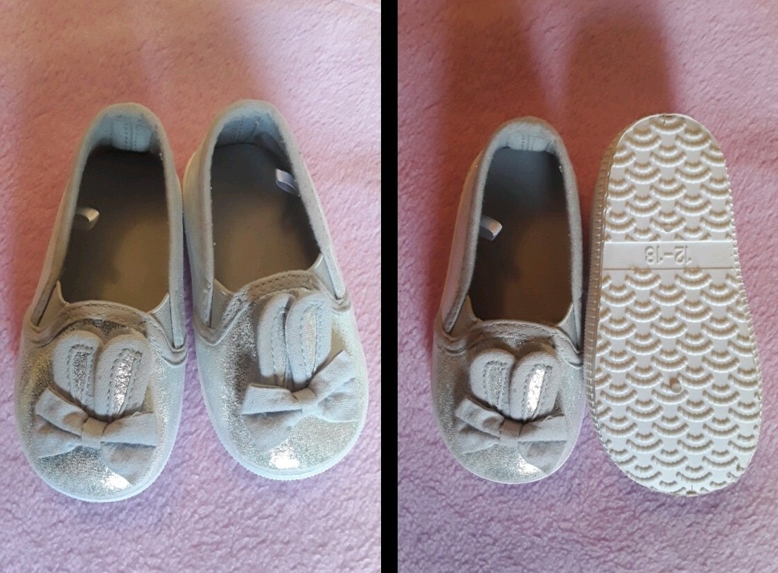 MATALAN,BABY GIRLS SHOES,AGE 12-18MONTHS,SHIMMERY SILVER,NEW W/O TAGS