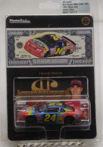 Jeff Gordon 1997 Nascar 1:64 Die Cast Monte Carlo #24 Dupont Million Dollar Date - 第 1/2 張圖片