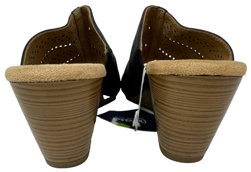 Sandalias de vestir Croft & Barrow para mujer bergamota sin cordones de cuña negras talla: 9,5 82B Foto 4 de 4