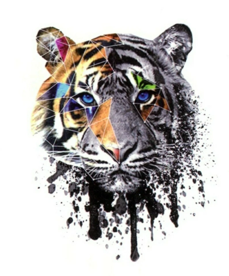 ROSIE'S TATTOO BOUTIQUE TIGER Temporary Tattoo UK Adult Mens Unisex Body Art Transfers Small Tigers Cats