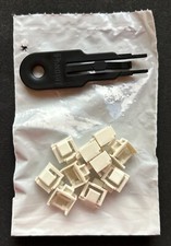 10 Locks 1 Key Panduit Data Comm Jack Blockout PSL-DCJB-IW-C White Inserts