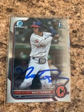 Nate Furman  Signed 2022 Bowman Draft Chrome Cleveland Guardians Rc Auto BDC-182