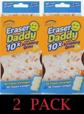 2x Scrub Daddy Eraser Sponge Eraser Daddy 10x Stronger Durable Eraser 2 PACKS