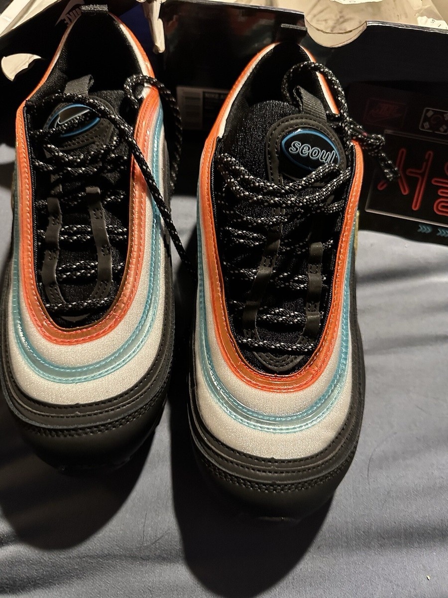 Nike Air Max 97 \'Neon Seoul\' Men\'s Size 8.5 (CI1503-001) Nike Air Max 97 On Air Neon Seoul Black Silver CI1503-001  main image 2