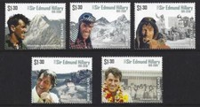 NEW ZEALAND 2019 SIR EDMUND HILLARY SET OF 5 UNMOUNTED MINT, MNH