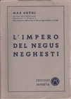 Gruhl L'Impero del Negus Neghesti Minerva 1935 Etiopia
