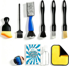 9 Pcs Car Detailing Brushes Kit Car Interior Cleaning Supplies With Cleaning