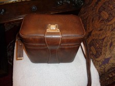 Vintage Camera Bag EL-2 Made in USA Camera Case Bag Brown Faux Leather
