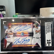 2024 Bowman Draft Pro Dual Auto Black 10/10 Chase Burns & Nick Kurtz - SGC 10 RC