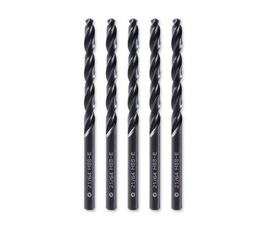 DelitonGude 21/64 inch HSS M35 Cobalt Twist Drill Bit,High Speed Steel,Pack o...