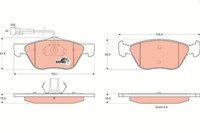 1X Trw GDB1212 Bremsbelagsatz Scheibenbremse FüR Fiat Alfa Romeo Lancia
