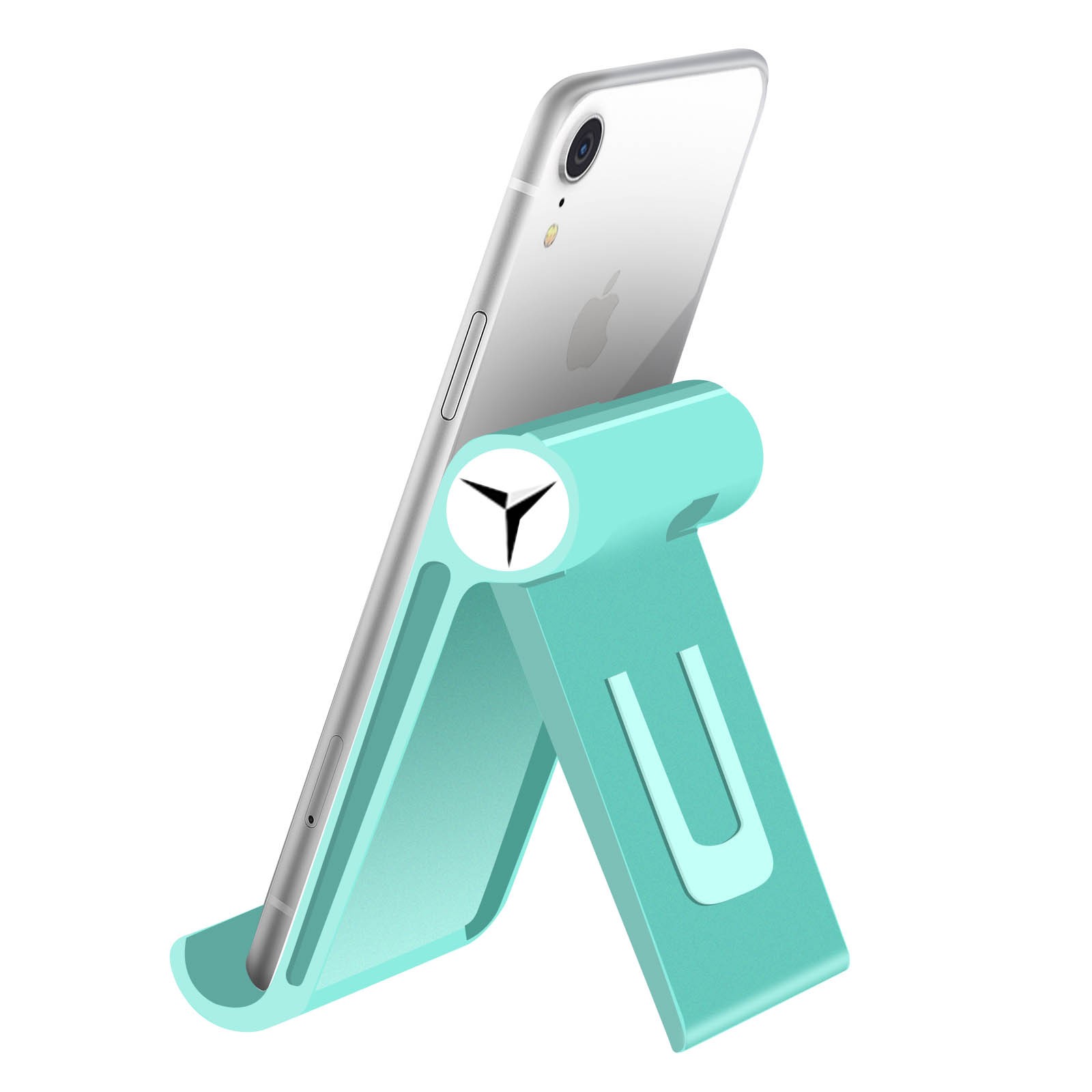 Support tablette pliable turquoise multi-position inclinable pour bureau et visioconférence