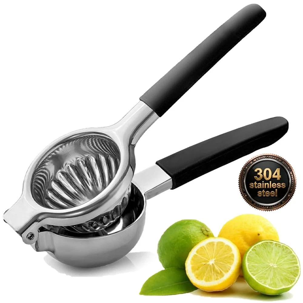 Lemon Squeezer, Upgraded 304 Stainless Steel Lemon Juicer with Non-Slip Silic...
