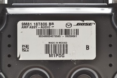 2009-2013 MAZDA 6 MAZDA6 BOSE RADIO STEREO AUDIO AMPLIFIER AMP