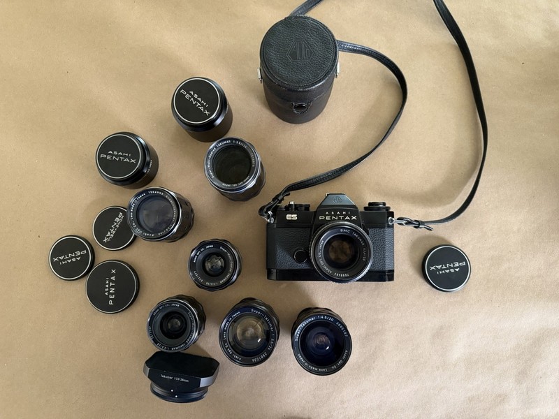 WOW 7 Pentax Takumar M42 lens lot 20mm to 135mm + Asahi Pentax ES body