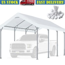Waterproof Carport Canopy 10x20 Heavy Duty Polyethylene Cover Outdoor Protection