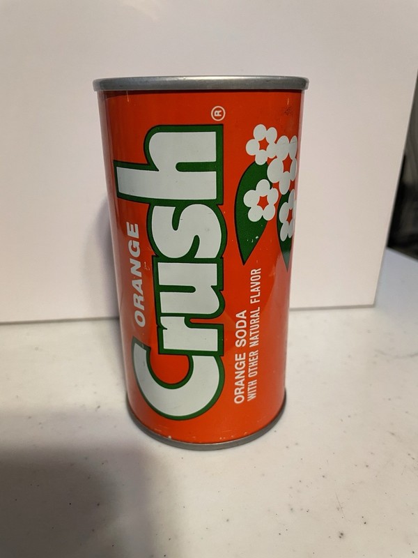 Vintage Orange Crush Steel Pop can