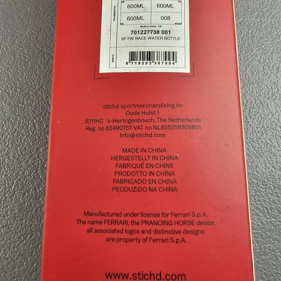 Scudaria Stitchd Ferrari SF Race Water Bottle Stainless Steel Mug 600ML (Sh6) - Image 4 of 4