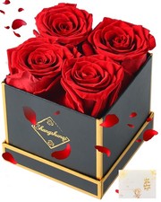 Changshunqi Forever Flowers, Preserved Roses in a Box, Eternal Rose Red