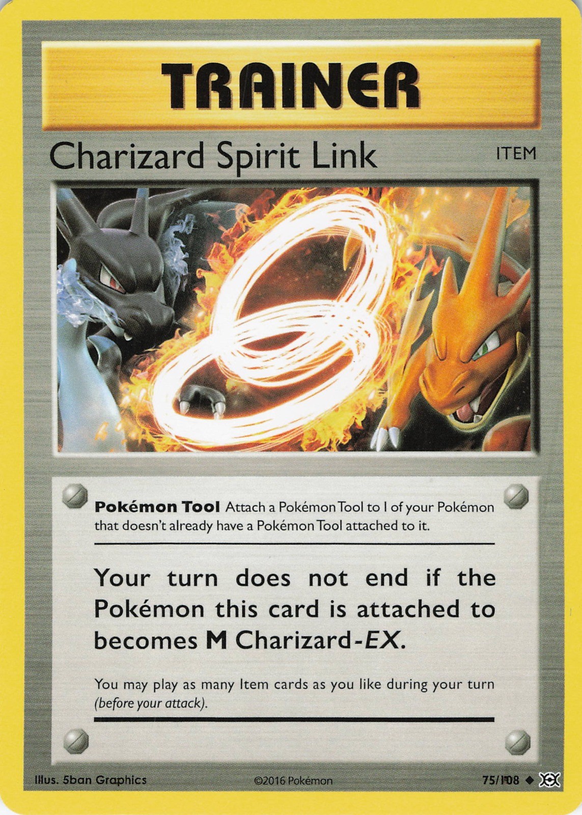 Charizard Spirit Link Uncommon XY - Evolutions 75/108 NM