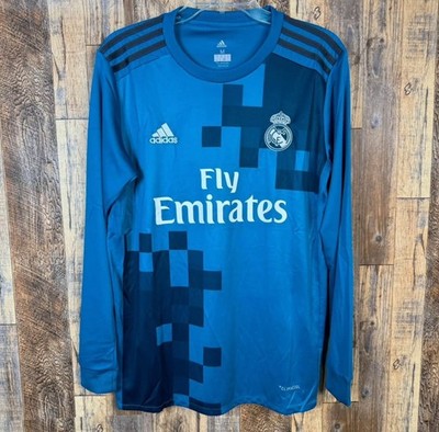 Real Madrid 2017-18 Third Football Long Sleeve Jersey Adidas Men's