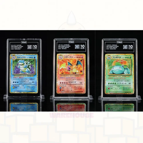 TAG 10 Charizard Blastoise Venusaur Set 003/032 TCG Classic Pokemon Japanese 4a