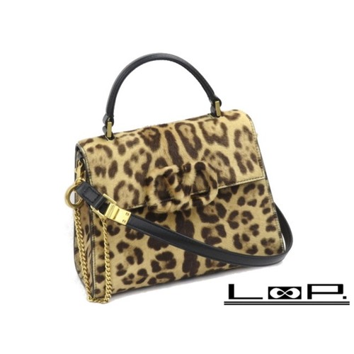 Valentino Reduced Price V Sling 2 way hand shoulder bag leopard Used LOOP-0