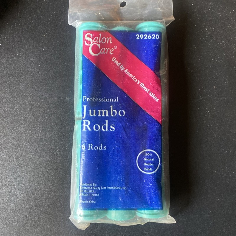 Salon Care Jumbo Perm Rods Green - 6 Pack