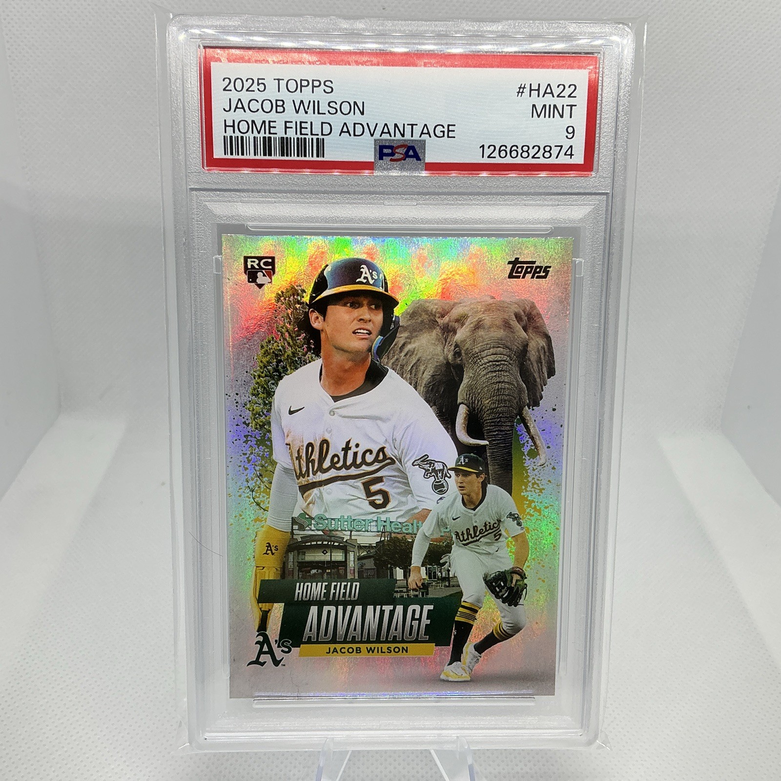 2025 Topps Chrome Home Field Advantage Jacob Wilson #HA22 PSA 9 Rookie RC SSP