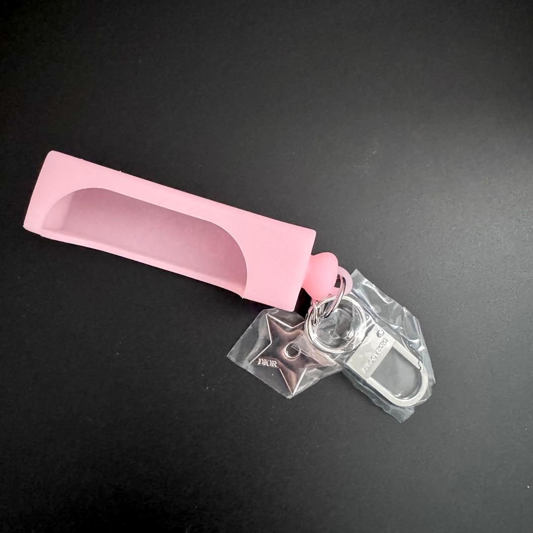 Dior Addict Lip Glow Oil Holder Pink Keychain Charm Case Only