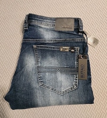 NWT $99 Buffalo David Bitton Jeans Evan-X slim strech vintage blue classic