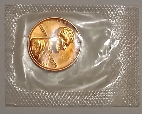 1958 Gem Proof Lincoln Wheat Penny US Cent in Original Cello