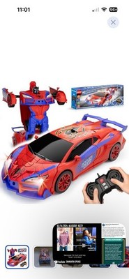 Remote Control Spider Transform Car with Lights 360° Rotation Ages 4-10