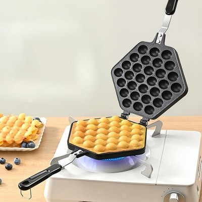 Bubble Waffle Maker Pan Doppelseitige Backplatte für Cafe Cake Shop