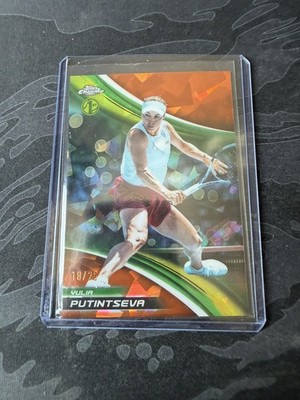 2025 Topps Chrome Yulia Putintseva Orange Geometric Refractor #/25