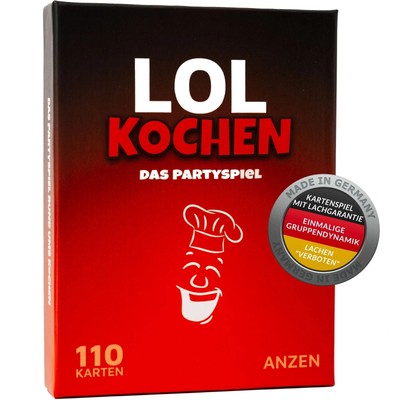 LOL KOCHEN Partyspiel Kartenspiel Lachen verboten Witze Kochen 110 Karten