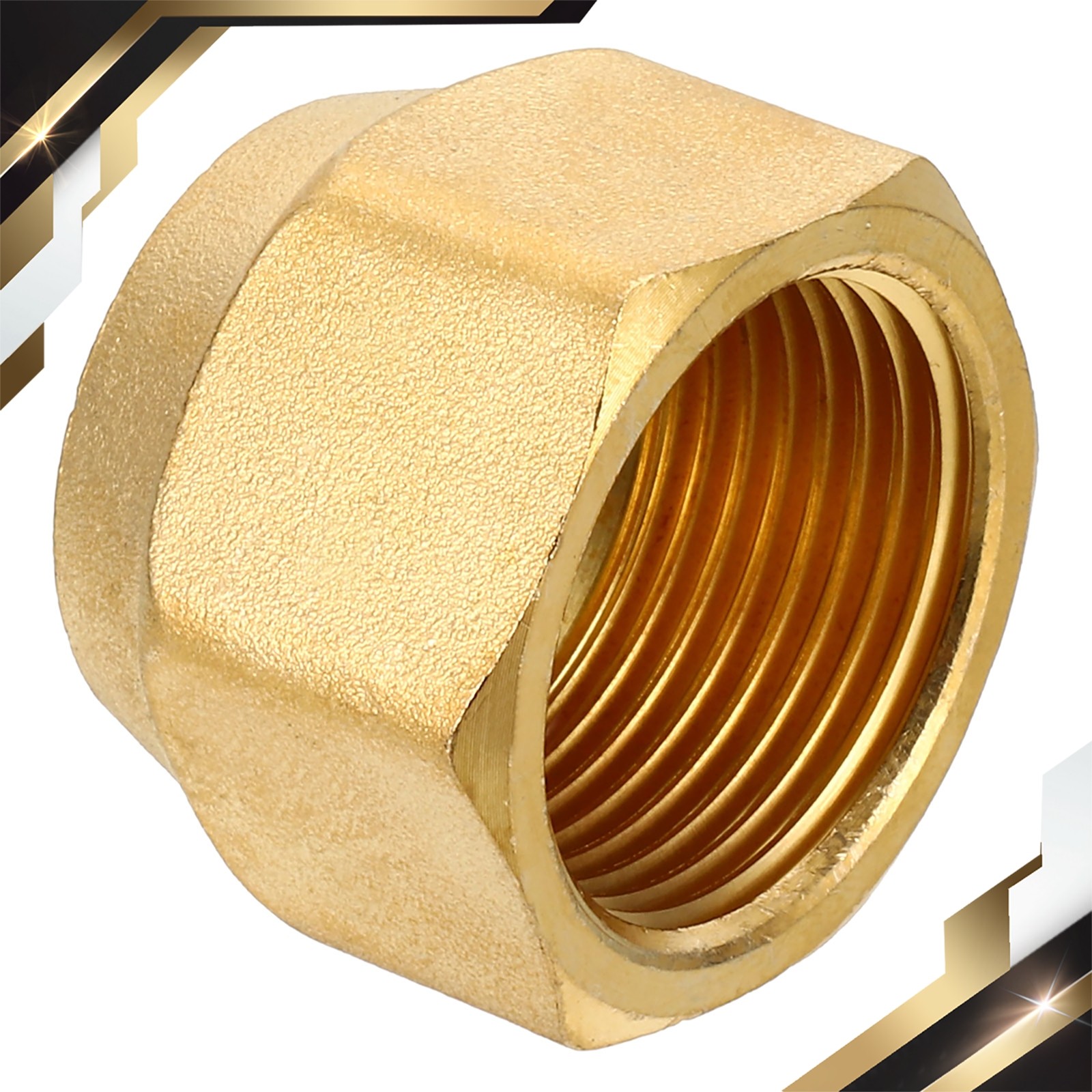 Brass Flare Caps 3/4 SAE(1-1/16" UNF) Female Thread SAE Fitting 45 Degree