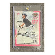Panini 2025 Prospect Jacob Gonzalez #19 Pink Velocity Prizm RC /79 White Sox MLB