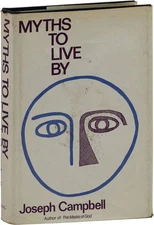 Joseph Campbell & Jonson E. Fairchild - MYTHS TO LIVE BY - very good/vg jacket