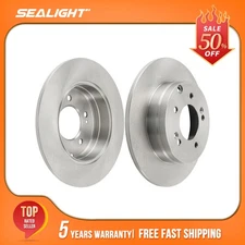 Rear Brake Rotors Pair For Hyundai 2006-2010 Sonata 3.3L Kia 2014-2016 Cadenza