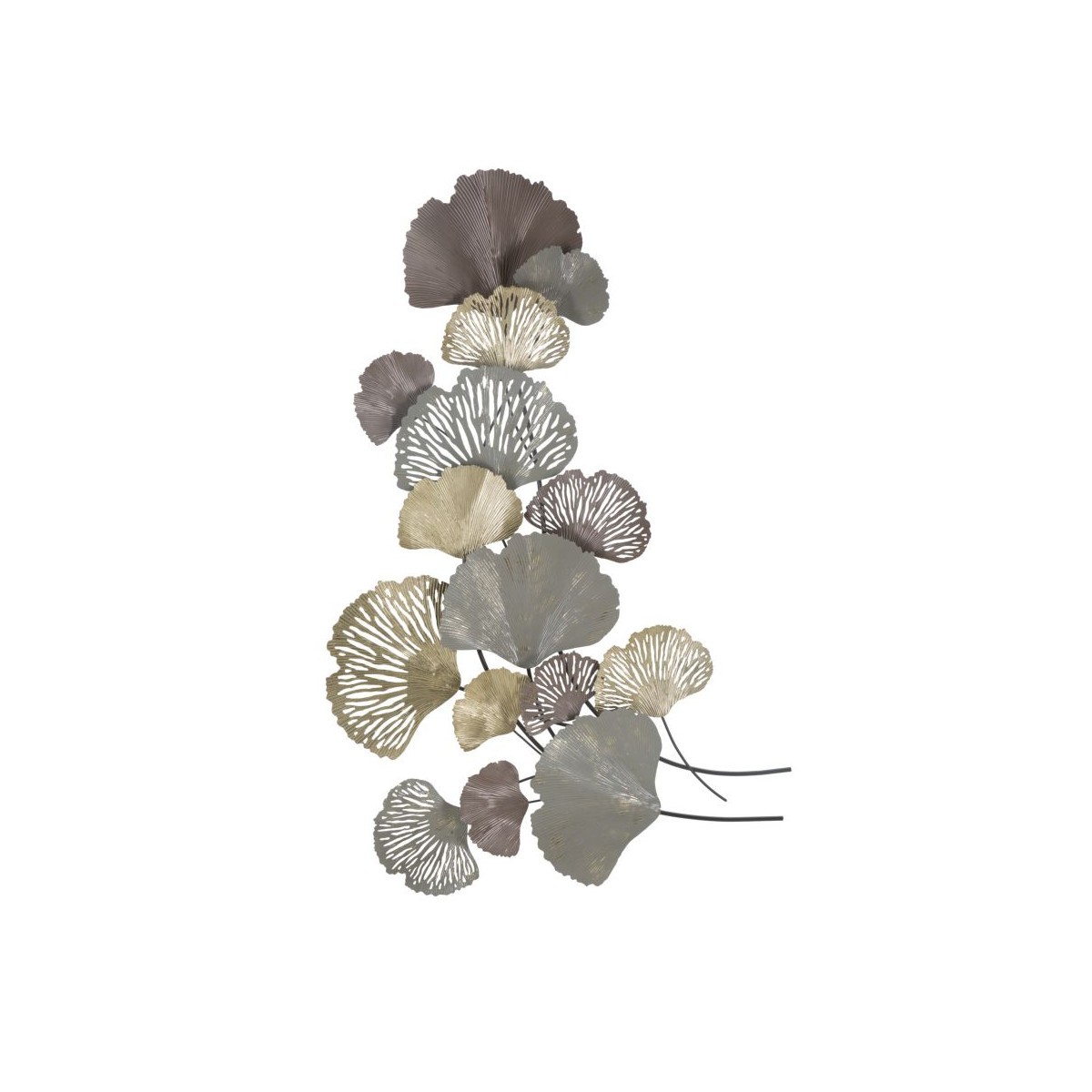 Décoration murale en métal Diply de 126cm, tableau multicolore moderne pour salon