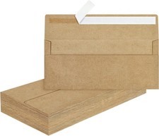 50 Pack 10 Kraft Business Envelopes, Self Seal, 4-1/8 x 9-1/2 Inch