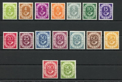 Bund Posthornsatz MiNr. 123-38 postfrisch Fotoattest einwandfrei Schlegel (B0902 - Bild 1 von 3