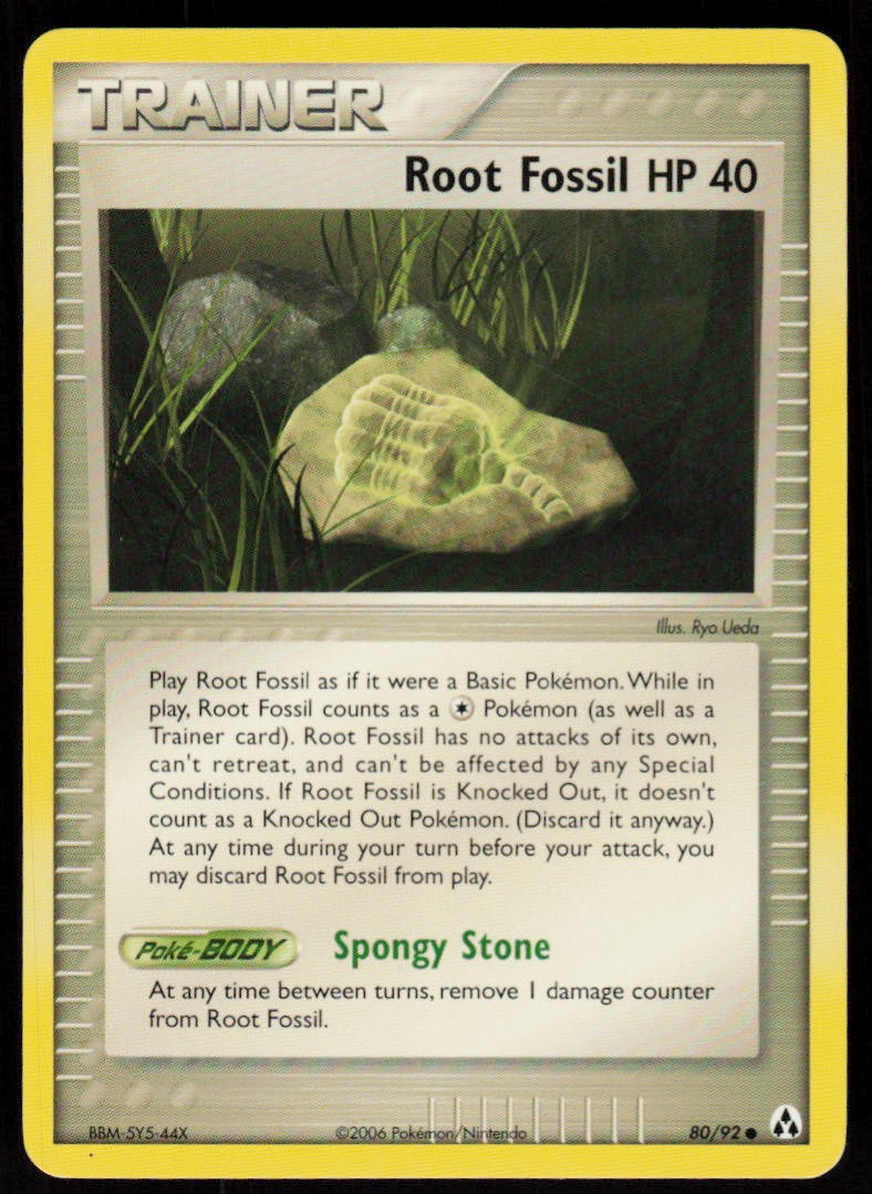Root Fossil 80/92 Common Legend Maker Pokemon Damaged