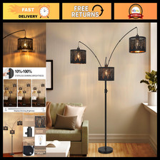Dimmable Arc Floor Lamp - 3-Light Modern Tall Standing Light for Living Room  B