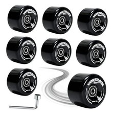 78A Quad Roller Skate Wheels 8 Pack 65x36mm with ABEC-9 Bearings 65 36MM