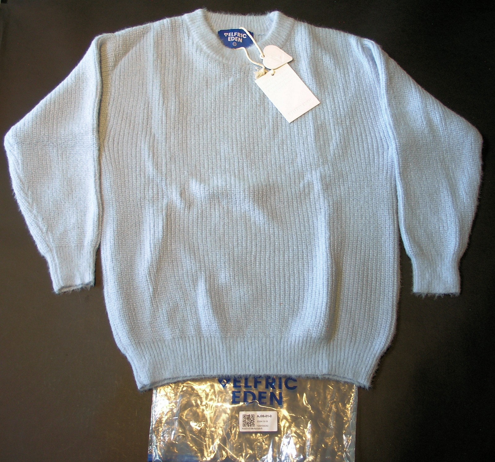 Aelfric Eden Basic Solid Sweater Light Blue Size … - image 1