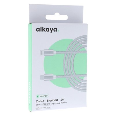 Speed Flex USB-C / Lightning geflochten 15W, 1m weiss
