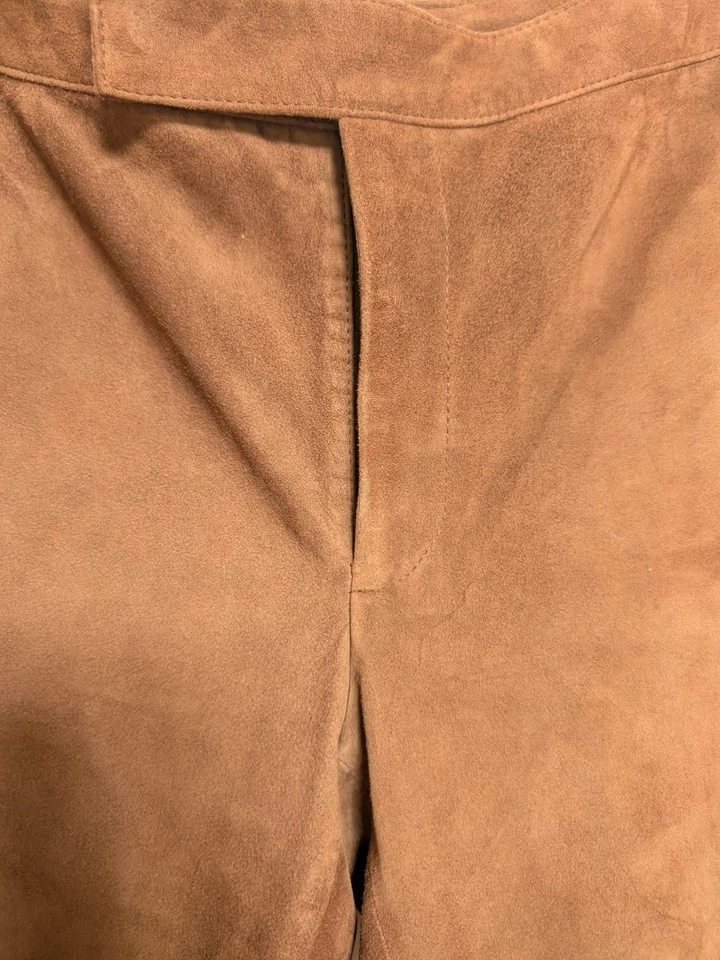 Ralph Lauren Women’s Suede Leather Pants 8 Brown Bootcut Flare Y2K Vintage - Image 3 of 4